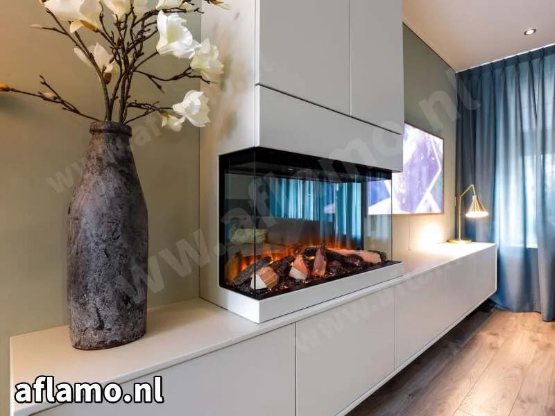Aflamo Mallorca 80cm 3 zijdige inbouwhaard + luxe houtset
